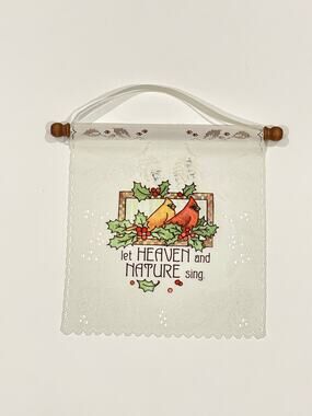Vintage Heritage Lace Mini Tapestry Let Heaven And Nature Sing